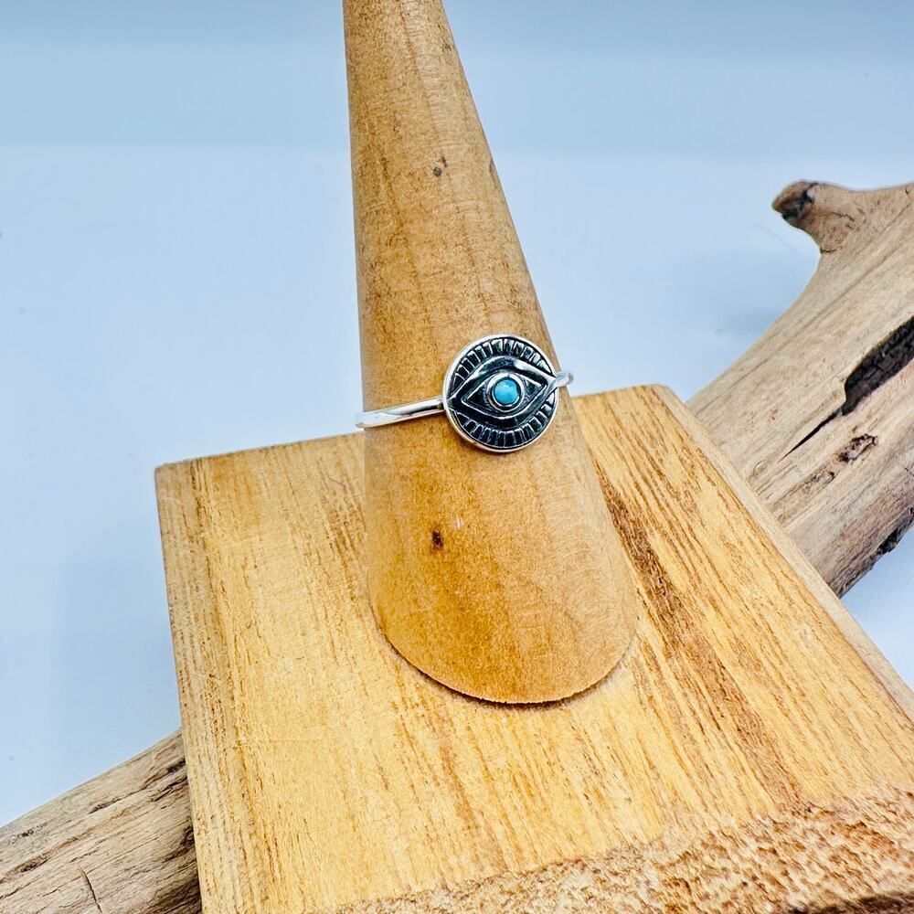 Evil Eye Turquoise Ring, Eye Ring